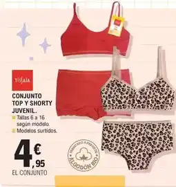 E.Leclerc Tissaia - conjunto top y shorty juvenil oferta