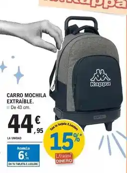 E.Leclerc Kappa - carro mochila extraíble oferta