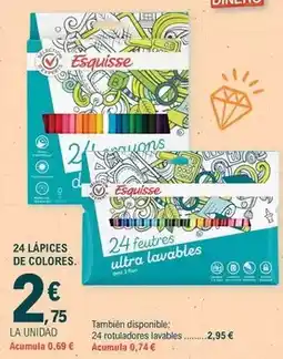 E.Leclerc Esquisse - 24 lápices de colores oferta