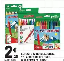 E.Leclerc Alpine - estuche 12 lápic de colores oferta