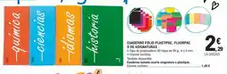 E.Leclerc Cuaderno folio plastipac/ fluorpac o de asignaturas oferta