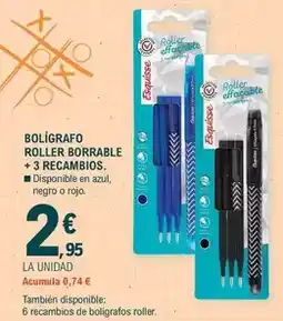 E.Leclerc Esquisse - boligrafo roller borrable + 3 recambios oferta