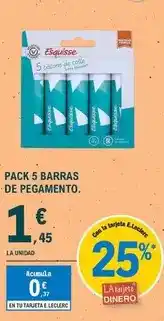 E.Leclerc Esquisse - pack 5 barras de pegamento oferta