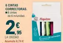 E.Leclerc Esquisse - 6 cintas correctoras oferta