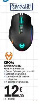 E.Leclerc Krom - ratón gaming oferta