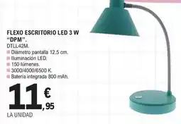 E.Leclerc Flexo escritorio led 3 w dpm oferta
