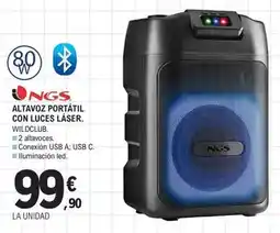 E.Leclerc Ngs - altavoz portatil con luces laser oferta