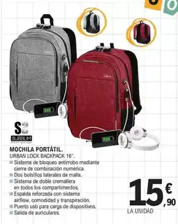 E.Leclerc Subblim - mochila portátil oferta