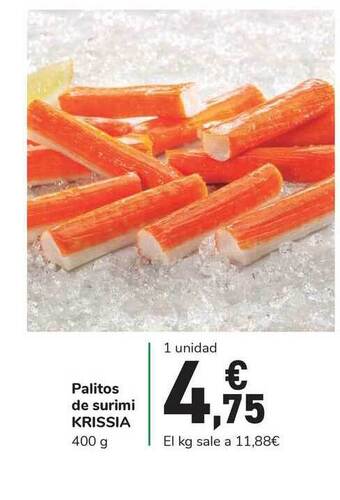Carrefour Express Palitos De Surimi Krissia 400g oferta