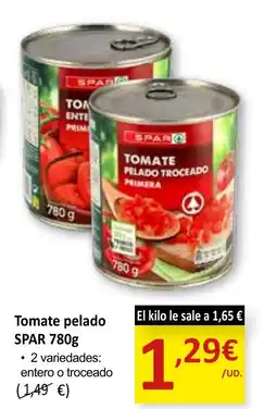 SPAR SPAR Tomate pelado oferta