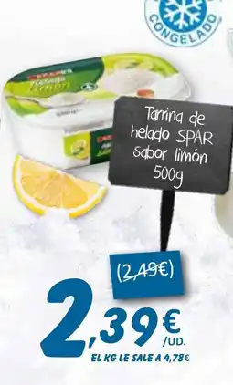 SPAR SPAR Tarrina de helado sabor limon oferta