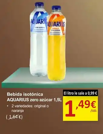 SPAR AQUARIUS Bebida isotónica zero azúcar oferta