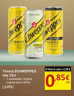 SPAR SCHWEPPES Tónica oferta