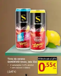 SPAR SANDEVID Tinto de verano oferta