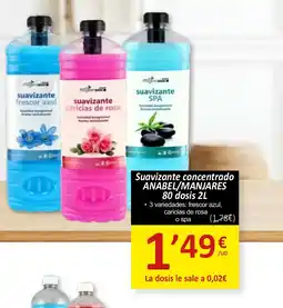 SPAR ANABEL/MANJARES Suavizante concentrado oferta