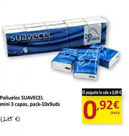 SPAR SUAVECEL Pañuelos mini 3 capas oferta