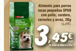 SPAR SPAR Alimento para perros razas pequeñas con pollo cordero cereales y arroz oferta