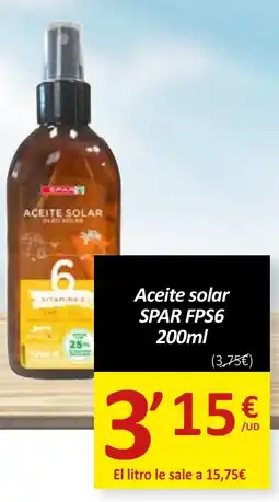 SPAR SPAR Aceite solar oferta