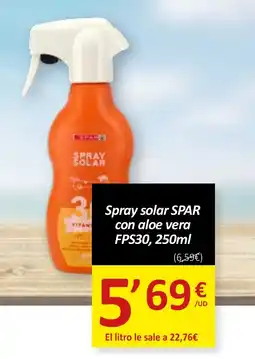 SPAR SPAR Spray solar con aloe vera oferta