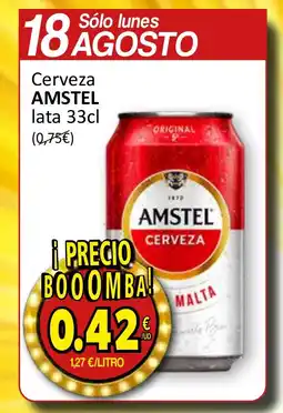 SPAR AMSTEL Cerveza oferta