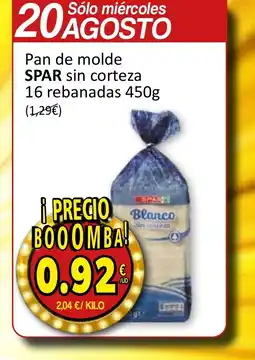 SPAR SPAR Pan de molde sin corteza oferta