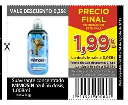 SPAR MIMOSIN Suavizante concentrado oferta