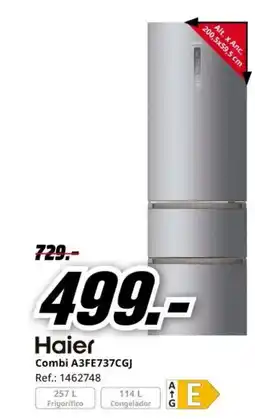 MediaMarkt HAIER Combi A3FE737CGJ oferta