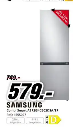 MediaMarkt SAMSUNG Combi Smart AI RB34C602DSA/EF oferta