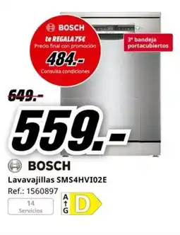 MediaMarkt BOSCH Lavavajillas SMS4HVI02E oferta