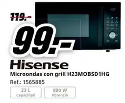 MediaMarkt HISENSE Microondas con grill H23MOBSD1HG oferta