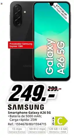 MediaMarkt SAMSUNG Smartphone Galaxy A26 5G oferta