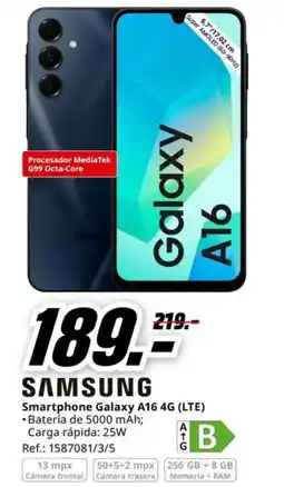 MediaMarkt SAMSUNG Smartphone Galaxy A16 4G (LTE) oferta