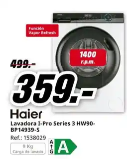 MediaMarkt HAIER Lavadora I-Pro Series 3 HW90- BP14939-S oferta