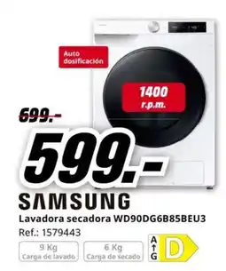 MediaMarkt SAMSUNG Lavadora secadora WD90DG6B85BEU3 oferta