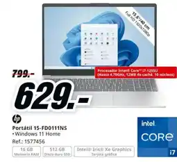 MediaMarkt HP Portátil 15-FD0111NS oferta