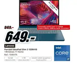 MediaMarkt LENOVO Portátil IdeaPad Slim 3 15IRH10 oferta
