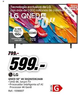 MediaMarkt LG QNED 50" 4K 50QNED82A6B oferta
