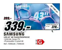 MediaMarkt SAMSUNG LED 43" 4K TU43U7025FKXXC oferta