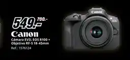 MediaMarkt CANON Cámara EVIL EOS R100 + Objetivo RF-S 18-45mm oferta