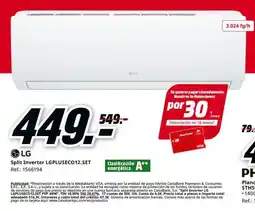 MediaMarkt LG Split Inverter LGPLUSECO12.SEVISA oferta