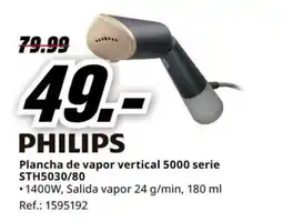 MediaMarkt PHILIPS Plancha de vapor vertical 5000 serie STH5030/80 oferta
