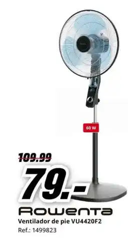 MediaMarkt ROWENTA Ventilador de pie VU4420F2 oferta