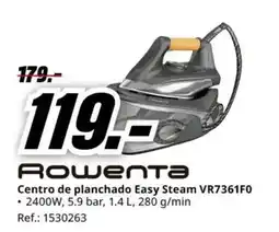 MediaMarkt ROWENTA Centro de planchado Easy Steam VR7361F0 oferta