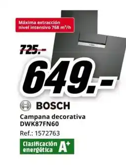 MediaMarkt BOSCH Campana decorativa DWK87FN60 oferta