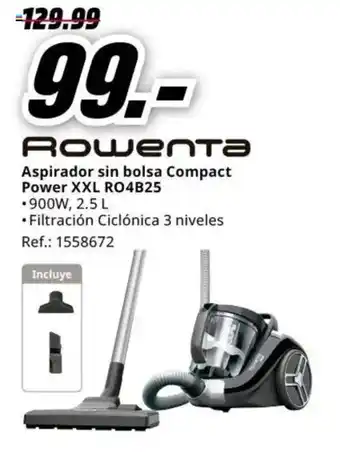 MediaMarkt ROWENTA Aspirador sin bolsa Compact Power XXL RO4B25 oferta