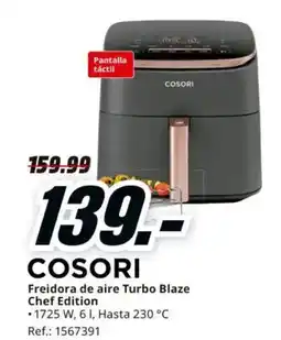 MediaMarkt COSORI Freidora de aire Turbo Blaze Chef Edition oferta