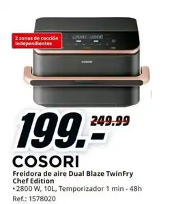 MediaMarkt COSORI Freidora de aire Dual Blaze TwinFry Chef Edition oferta