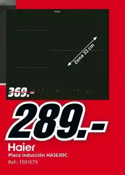MediaMarkt HAIER Placa inducción HA163DC oferta