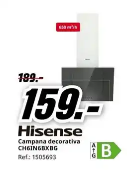 MediaMarkt HISENSE Campana decorativa CH6IN6BXBG oferta
