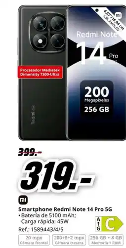 MediaMarkt Smartphone Redmi Note 14 Pro 5G oferta